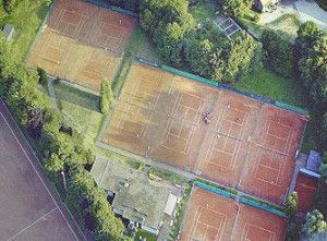 Luftaufnahme aus den frühen Jahren des TC Raadt